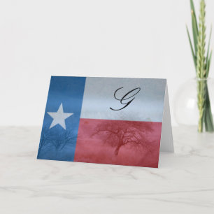 Texas Initialed Card Notitiekaartje