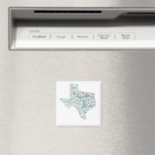 Texas Interstate Map Magnet (Insitu (Vaatwasser))