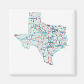 Texas Interstate Map Magnet (Voorkant)