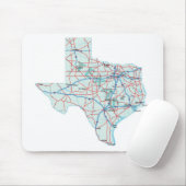 Texas Interstate Map Mousepad Muismat (Met muis)