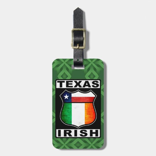 Texas Irish American Baggage Label Bagagelabel (Voorkant verticaal)