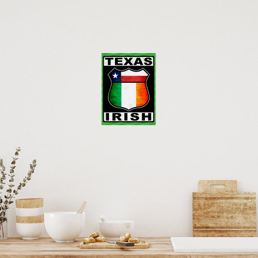 Texas Irish American Poster Print (Keuken)
