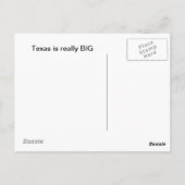 Texas is Big Briefkaart (Achterkant)