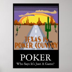 Texas is Poker Land Poster