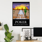 Texas is Poker Land Poster (Thuiskantoor)