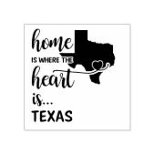 Texas is thuis waar het hart ligt rubberstempel (Afrduk)