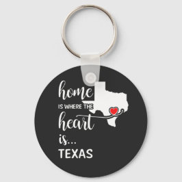 Texas is thuis waar het hart ligt sleutelhanger