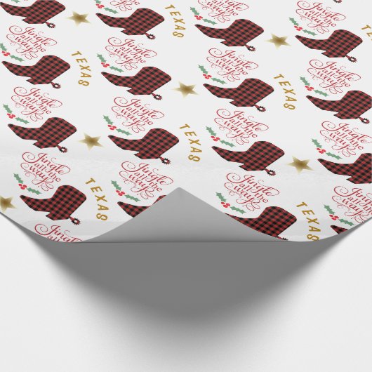 Texas Jingle helemaal tot Kerstmis Cadeaupapier (Hoek)