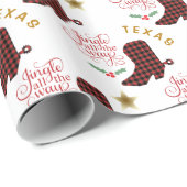 Texas Jingle helemaal tot Kerstmis Cadeaupapier (Rol Hoek)
