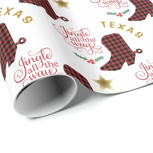 Texas Jingle helemaal tot Kerstmis Cadeaupapier (Rol Hoek)