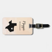 Texas kaart bagagelabel, bruiloftsgeschenk welkom bagagelabel (Voorkant horizontaal)
