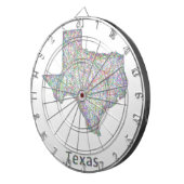 Texas-kaart Dartbord (Voorkant Rechts)