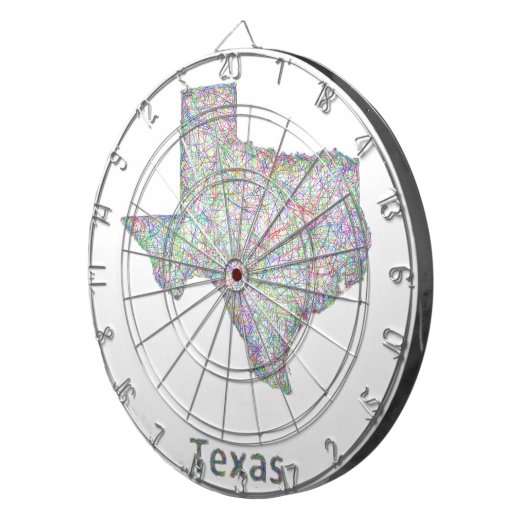 Texas-kaart Dartbord (Voorkant Rechts)