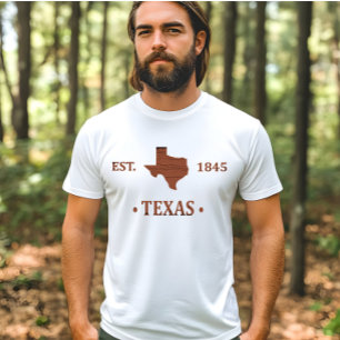Texas kaart de eenzame sterrenstaat t-shirt