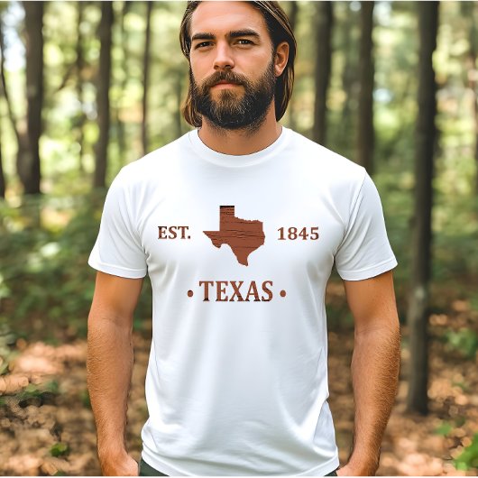 Texas kaart de eenzame sterrenstaat t-shirt