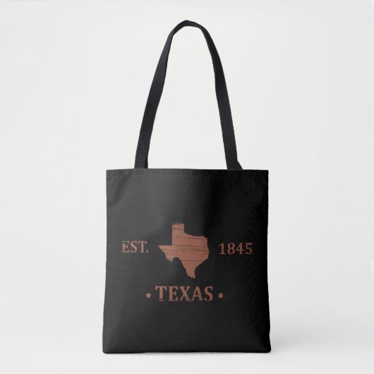 Texas kaart de eenzame sterrenstaat tote bag (Voorkant)