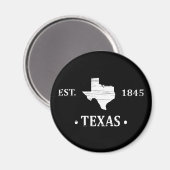 Texas kaart de witte eenzame sterrenstaat magneet (Voorkant / Achterkant)