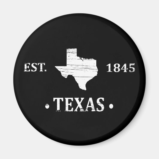 Texas kaart de witte eenzame sterrenstaat magneet (Voorkant)