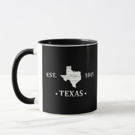 Texas kaart de witte eenzame sterrenstaat mok