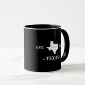 Texas kaart de witte eenzame sterrenstaat mok (Voorkant rechts)