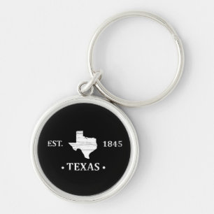 Texas kaart de witte eenzame sterrenstaat sleutelhanger