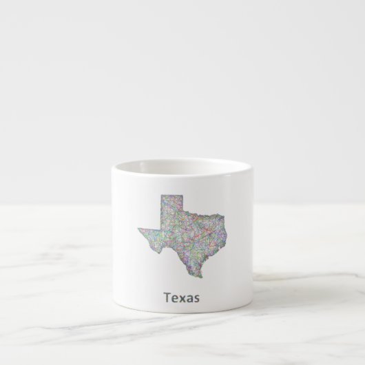 Texas-kaart Espresso Kop (Voorkant)