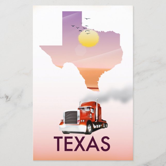Texas Kaart Grote Vrachtwagen (Voorkant)