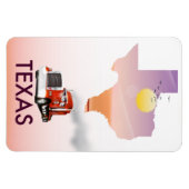Texas Kaart Grote Vrachtwagen Magneet (Horizontaal)