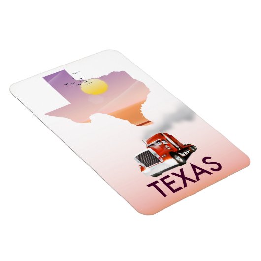 Texas Kaart Grote Vrachtwagen Magneet (Rechterzijde)