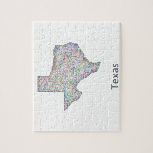 Texas-kaart Legpuzzel (Verticaal)