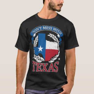 Texas kaart, niet knoeien met Texas T-shirt