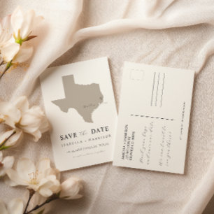Texas Kaart Save the Date Sjabloon