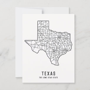 Texas kaart van de staatswegen - de Lone star stat