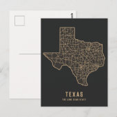 Texas kaart van de staatswegen - de Lone star stat (Voorkant / Achterkant)