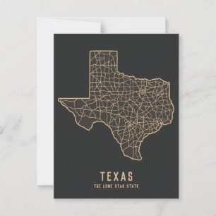 Texas kaart van de staatswegen - de Lone star stat