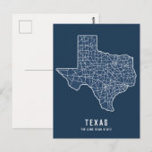 Texas kaart van de staatswegen - de Lone star stat (Voorkant / Achterkant)