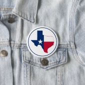 Texas kaart vlag knop ronde button 7,6 cm (In situ)