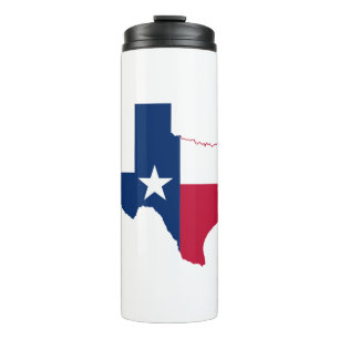 Texas kaart vlag thermosbeker