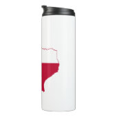 Texas kaart vlag thermosbeker (Geroteerd rechts)