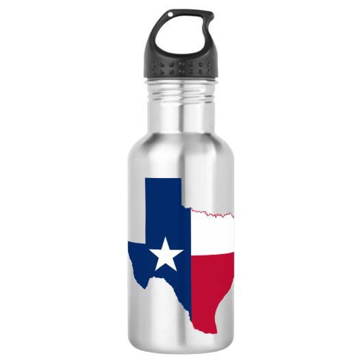 Texas kaart vlag waterfles (Voorkant)