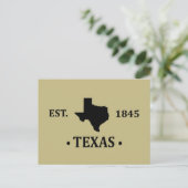 Texas kaart zwart de eenzame sterrenstaat (Staand voorkant)