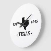 Texas kaart zwart de eenzame sterrenstaat grote klok (Hoek)