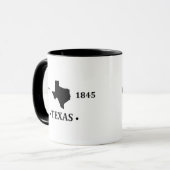 Texas kaart zwart de eenzame sterrenstaat mok (Voorkant links)