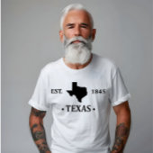 Texas kaart zwart de eenzame sterrenstaat t-shirt