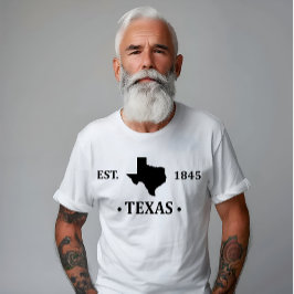 Texas kaart zwart de eenzame sterrenstaat t-shirt