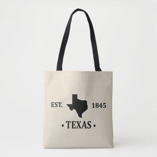 Texas kaart zwart de eenzame sterrenstaat tote bag (Voorkant)