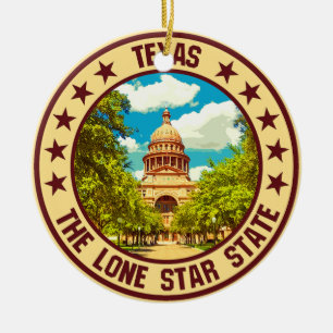 Texas Keramisch Ornament