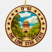 Texas Keramisch Ornament (Achterkant)