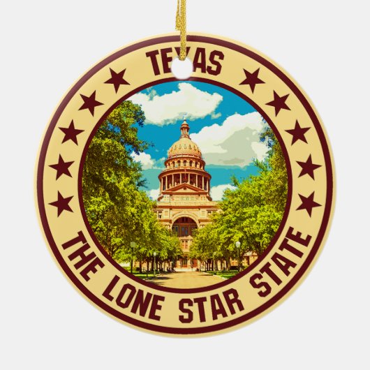 Texas Keramisch Ornament (Achterkant)