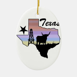 Texas Keramisch Ornament
